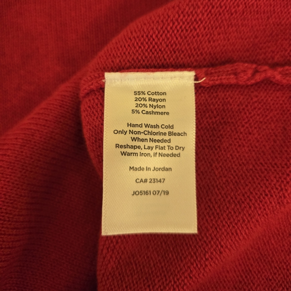 Talbots Red Fair Isle Sweater Size Small - Picture 4 of 7